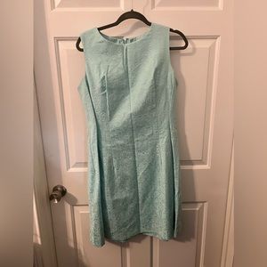 Eva Mendes New York & Company Jacquard A-line Dress (Mint)